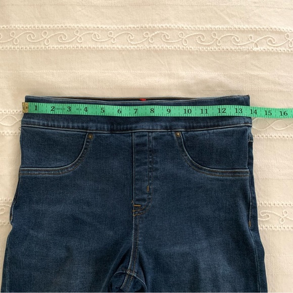 Spanx Womens Skinny Jeans Sz Small Wash Distressed Blue Ankle Stretchy Travel - Picture 12 of 15